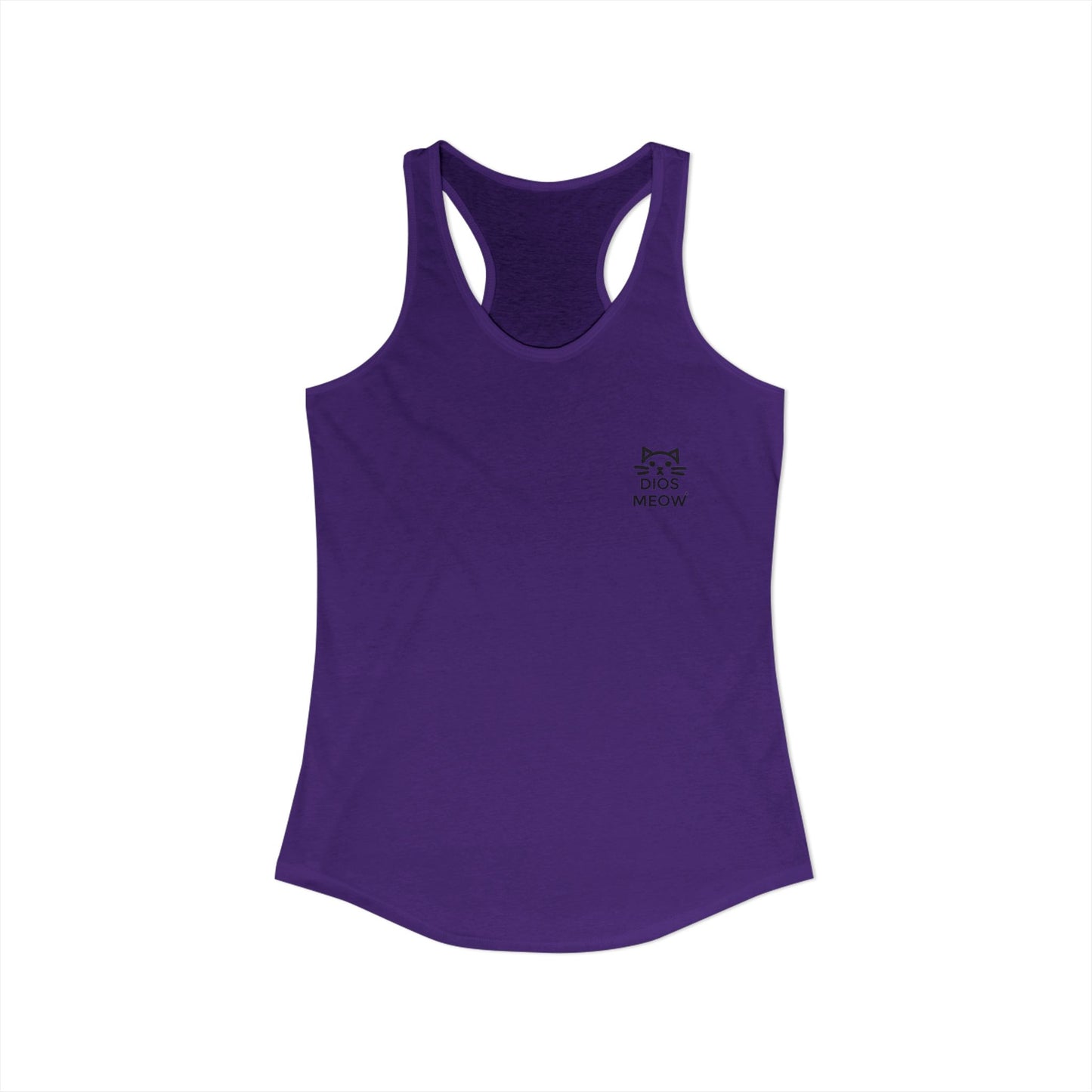 Dios Meow Black Kitty Racerback Tank