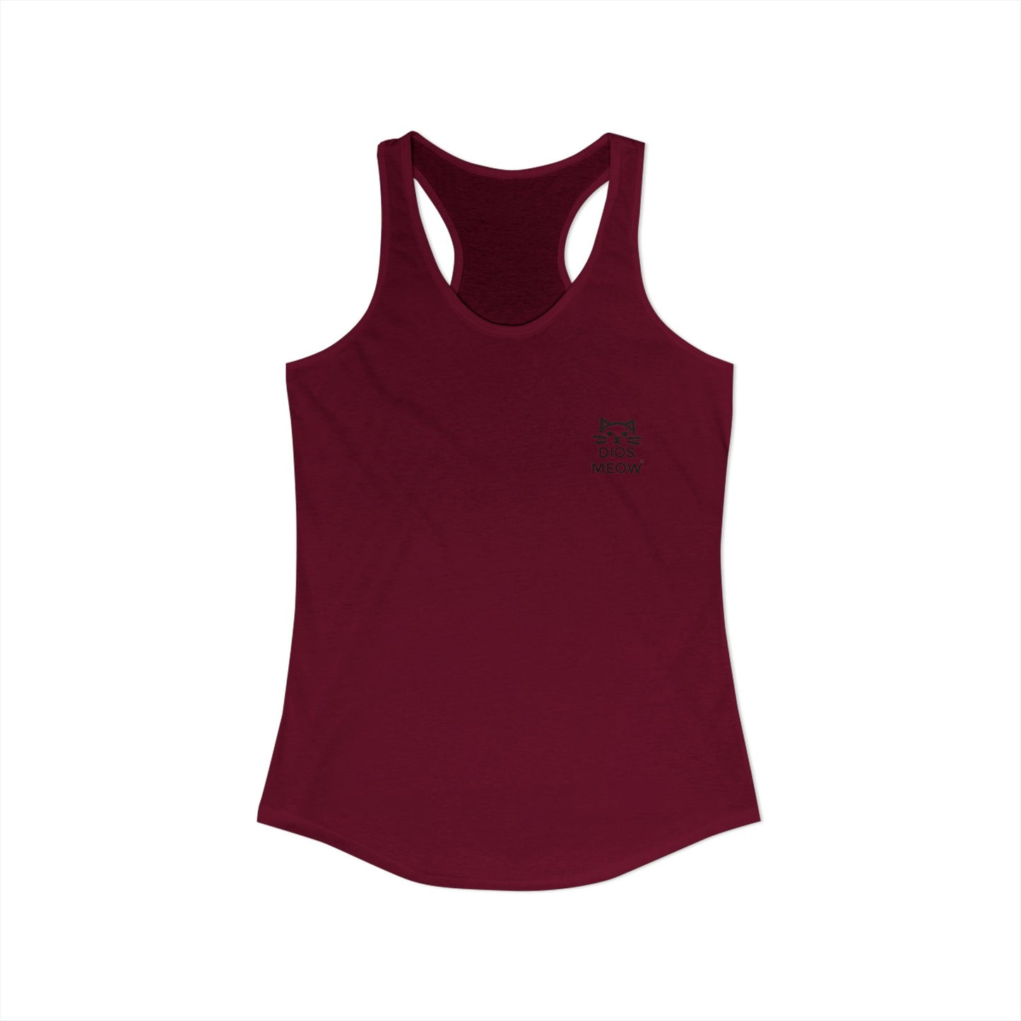Dios Meow Black Kitty Racerback Tank