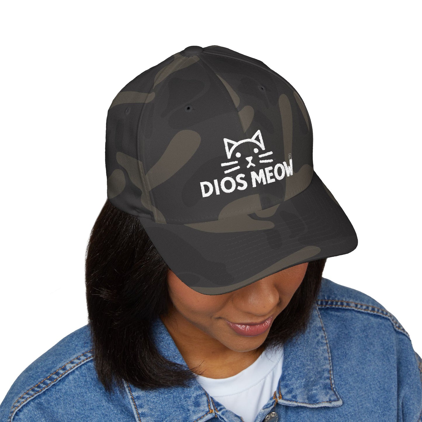 Chinless Kitty Closed-Back Structured Cap (Embroidery)