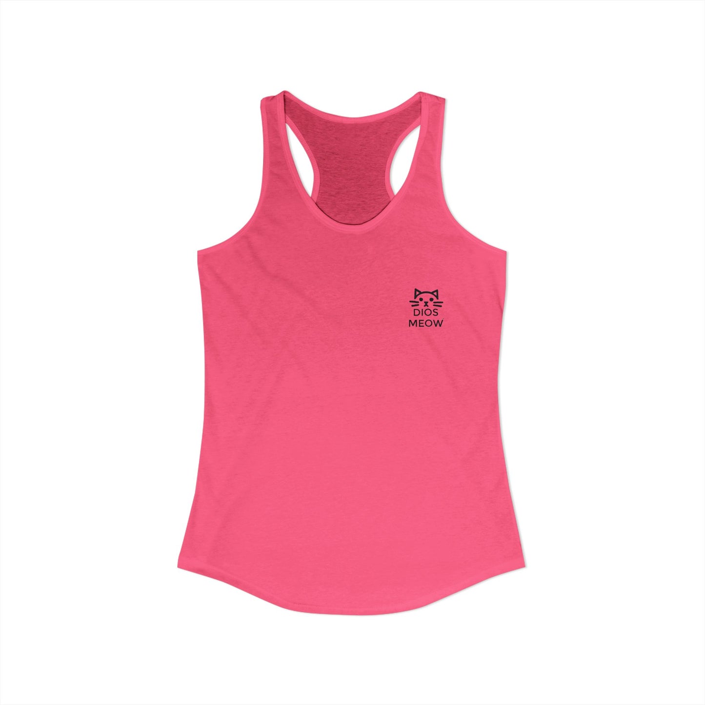 Dios Meow Black Kitty Racerback Tank