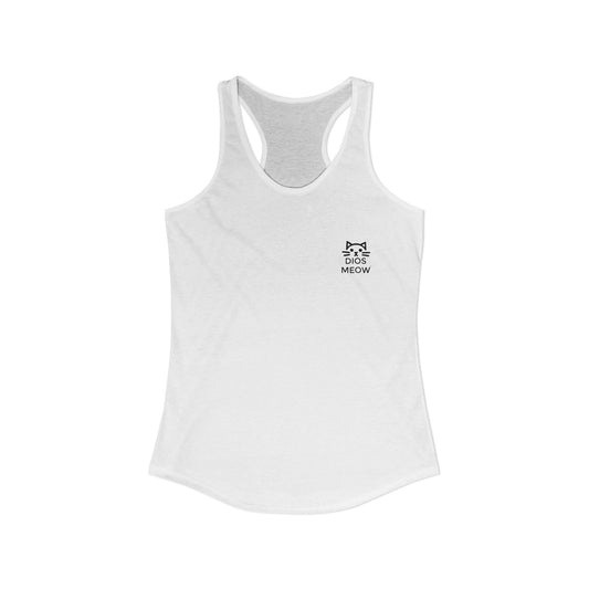 Dios Meow Black Kitty Racerback Tank