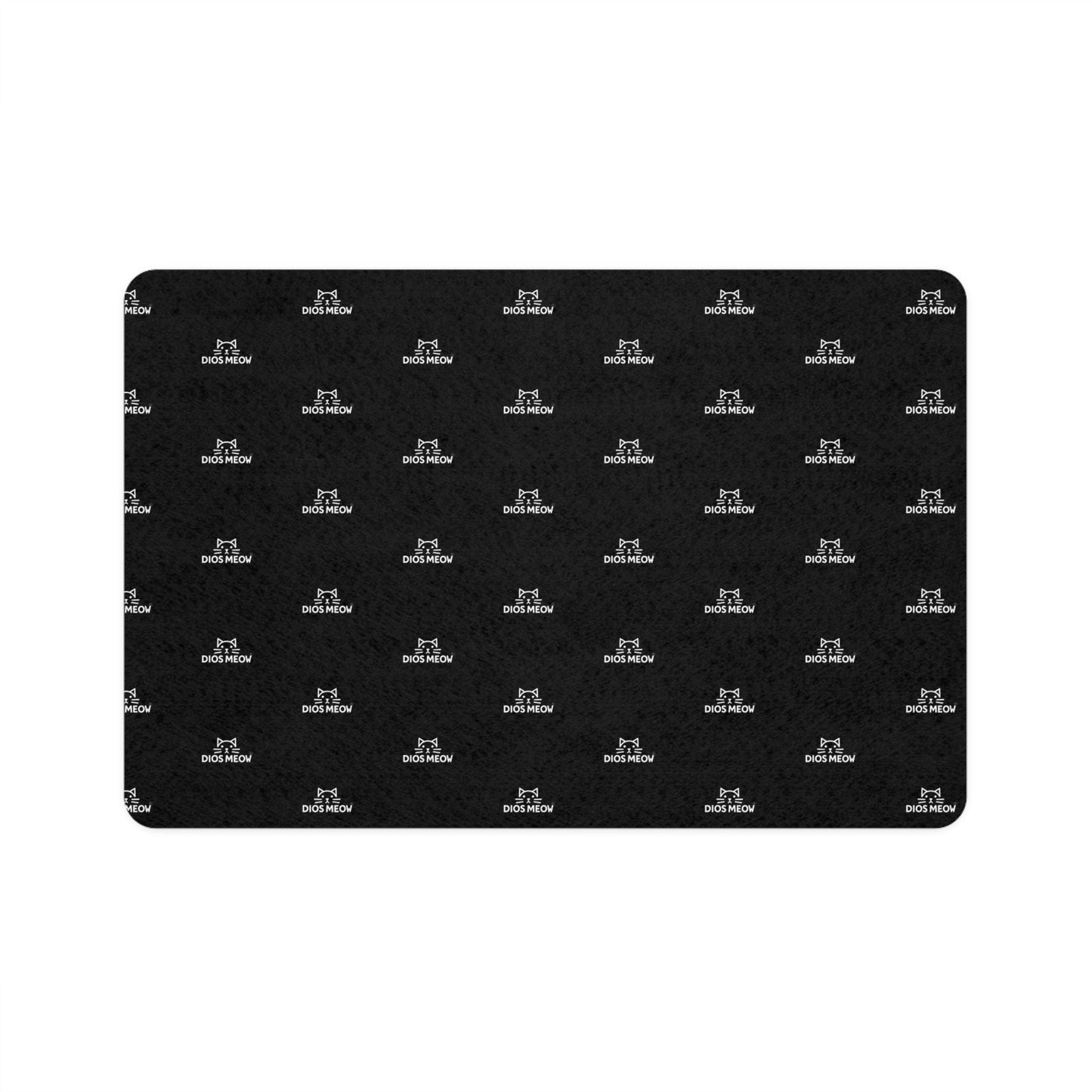Black & White Pet Food Mat (12x18)