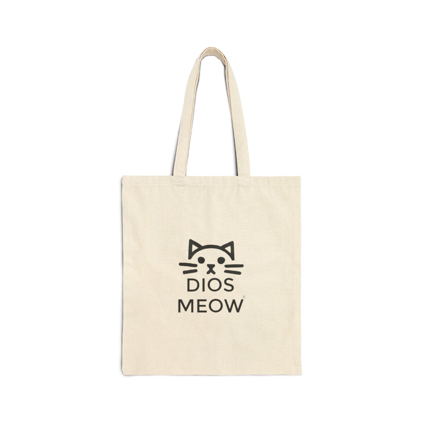 Dios Meow Cotton Canvas Tote Bag