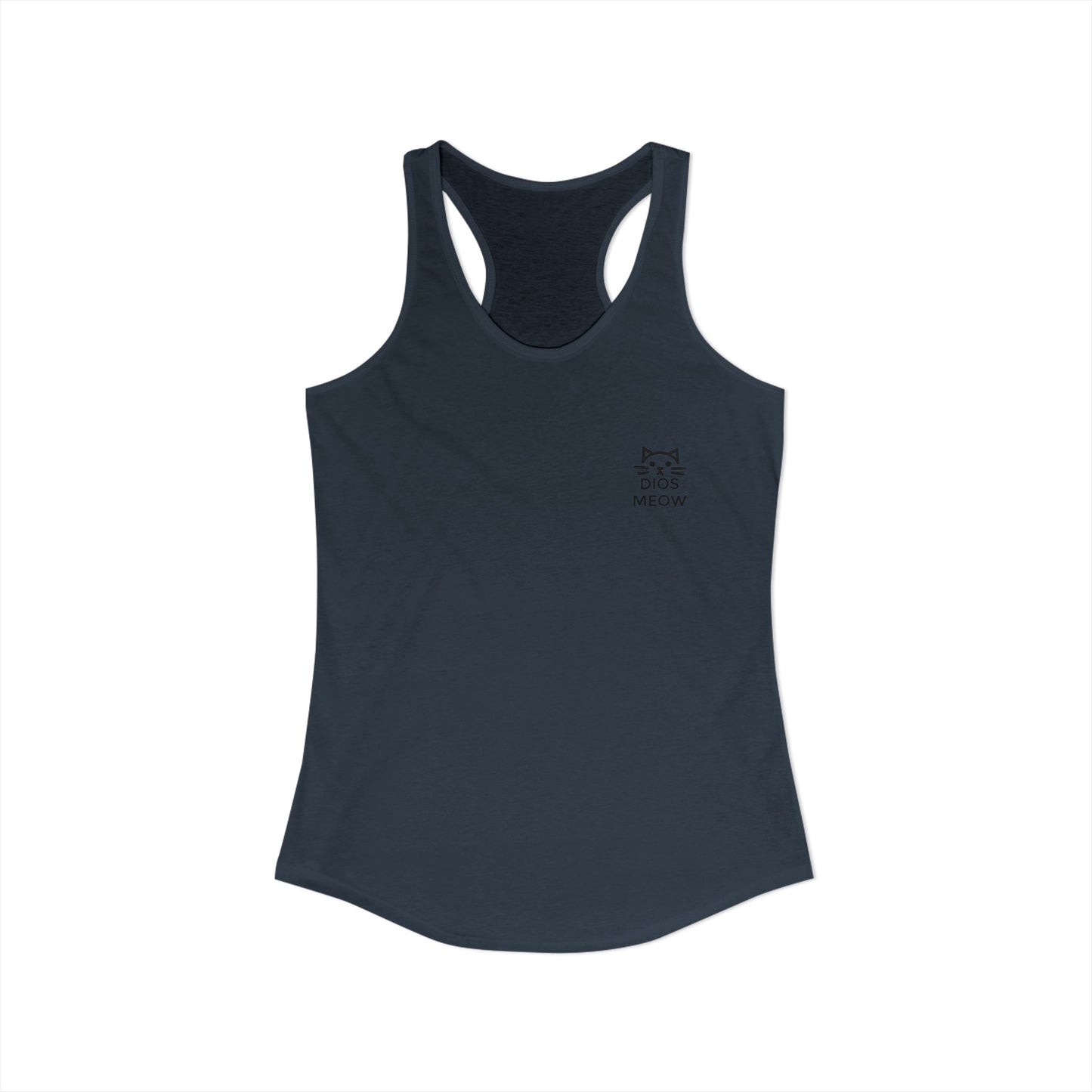 Dios Meow Black Kitty Racerback Tank