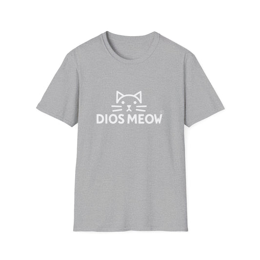 White Letter Dios Meow Unisex Softstyle T-Shirt