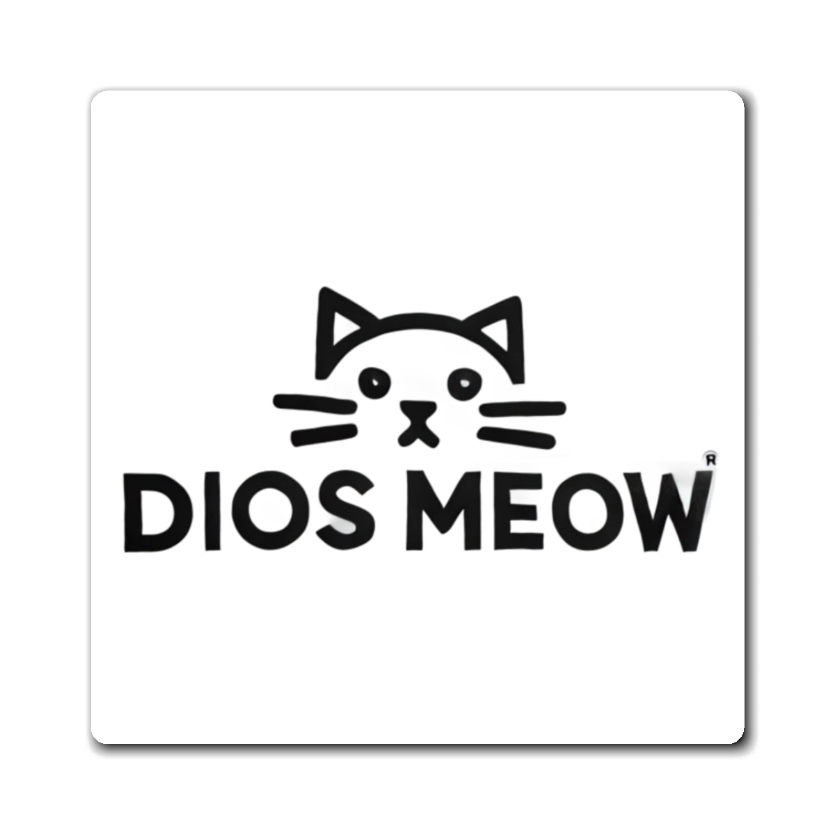Dios Meow Vinyl Magnet